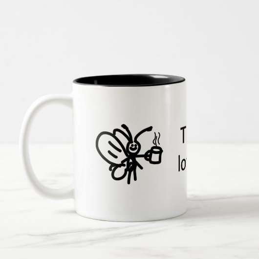 Glückliche Nachbarn Zweifarbige Tasse (Links)
