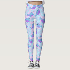 Glückliche Narwhal Muster-Leggings Leggings