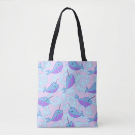 Glückliche Narwhal Muster-Tasche Tasche