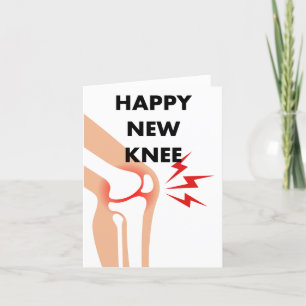 Glückliche neue Knie-Grußkarte (leer) Feiertagskarte