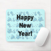 Glückliche Neujahrsblasen Mousepad (Mit Mouse)