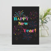 Glückliche Neujahrsfeier Einladung (Stehend Vorderseite)