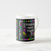 Glückliche Neujahrsgruß Knochen China Tasse (Vorderseite Rechts)