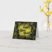 Glückliche Neujahrskarte Karte (Gelbe Blume)