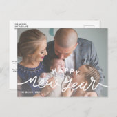 Glückliche Neujahrskarten Feiertagspostkarte (Vorne/Hinten)