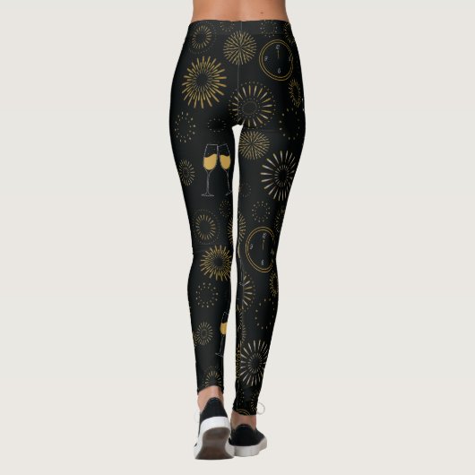 Glückliche Neujahrsmuster - Leggings (Rückseite)
