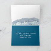 Glückliche Neujahrspalmen 96:11 Schneeberge Karte (Innenseite)