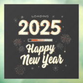 Glückliche Neujahrsreihe 2025 - Matching Fensteraufkleber (Blatt 3)