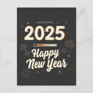 Glückliche Neujahrsreihe 2025 - Matching Postkarte