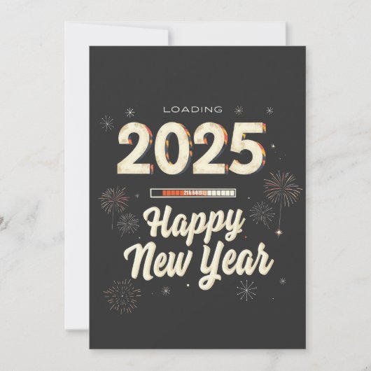 Glückliche Neujahrsreihe 2025 - Matching Save The Date (Vorderseite)