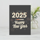 Glückliche Neujahrsreihe 2025 - Matching Save The Date (Stehend Vorderseite)