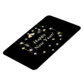 Glückliche Neujahrsspiele auf schwarz Magnet (Linke Seite)