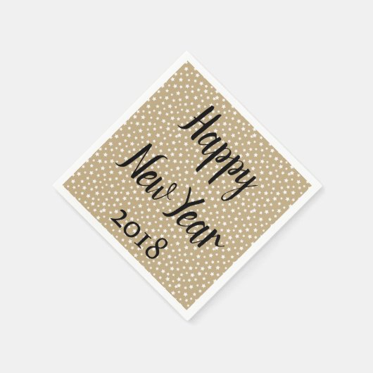 Glückliche Neujahrsstars Serviette (Ecke)