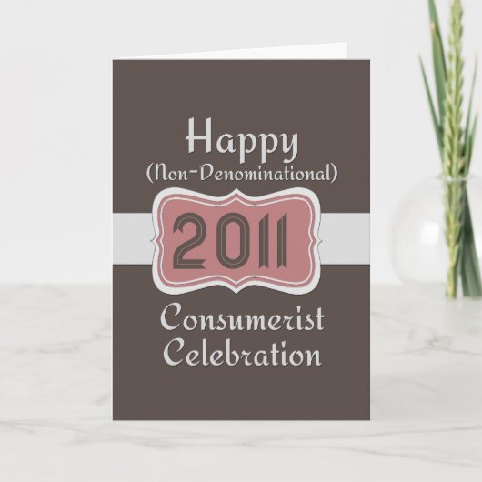 Glückliche nicht-denominationale Verbraucherfeier! Feiertagskarte (Vorderseite)