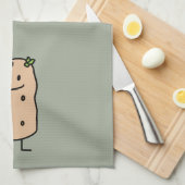 Glückliche niedliche lächelnde Kartoffel Handtuch (Viertel Falte)