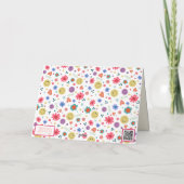 Glückliche Niedliche Spaß-Inspirivity Herz-Blume Karte (Rückseite)