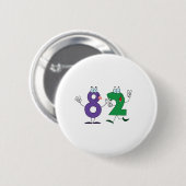 Glückliche Nr. 82 Button (Vorne & Hinten)