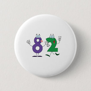 Glückliche Nr. 82 Button
