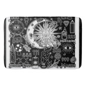 Glückliche Numerologie Manifesting Magic Black & W Badematte (Vorderseite)