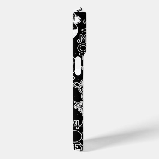 Glückliche Numerologie Manifesting Magic Black & W Case-Mate iPhone Hülle (Rückseite / Rechts)