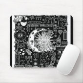 Glückliche Numerologie Manifesting Magic Black & W Mousepad (Mit Mouse)