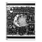 Glückliche Numerologie Manifesting Magic Black & W Notizblock (Vorderseite)