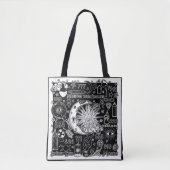 Glückliche Numerologie Manifesting Magic Black & W Tasche (Vorderseite)