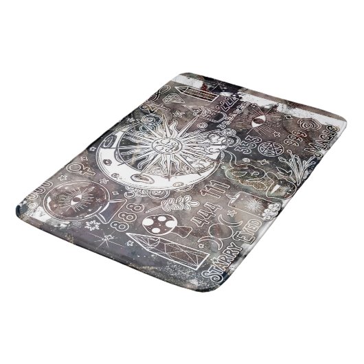 Glückliche Numerologie Manifesting Magic Galaxy Gr Badematte (Schrägansicht)