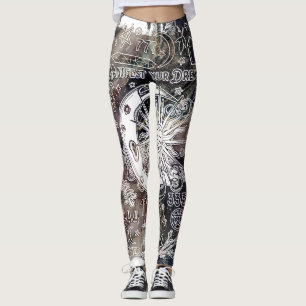 Glückliche Numerologie Manifesting Magic Galaxy Gr Leggings
