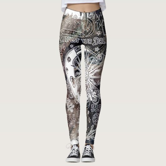 Glückliche Numerologie Manifesting Magic Galaxy Gr Leggings (Vorderseite)