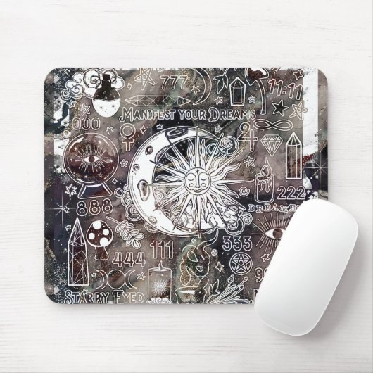 Glückliche Numerologie Manifesting Magic Galaxy Gr Mousepad (Mit Mouse)