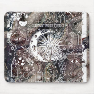 Glückliche Numerologie Manifesting Magic Galaxy Gr Mousepad