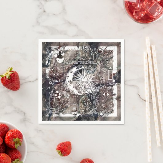 Glückliche Numerologie Manifesting Magic Galaxy Gr Serviette (Beispiel)