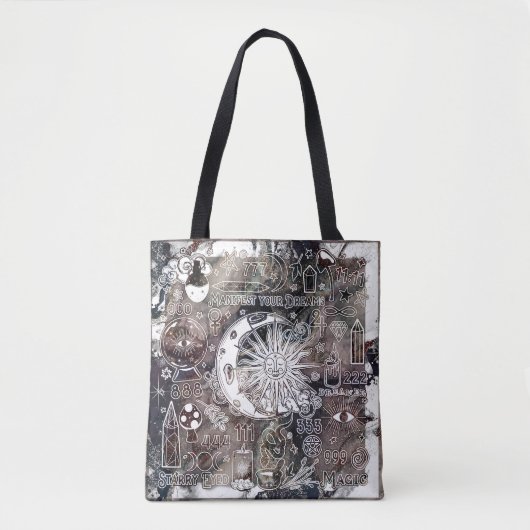 Glückliche Numerologie Manifesting Magic Galaxy Gr Tasche (Vorderseite)