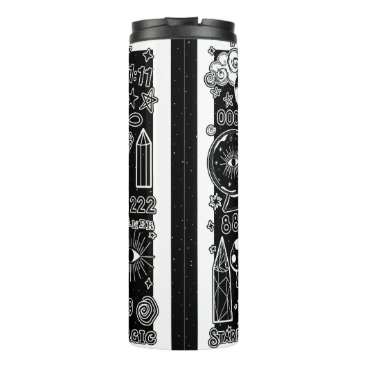 Glückliche Numerologie Manifesting Magic Thermosbecher (Rückseite)