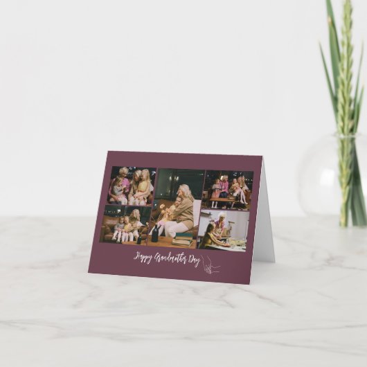 Glückliche Oma Day Foto Faltkarte Karte (Vorderseite)