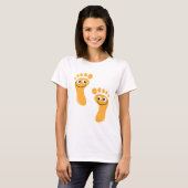 Glückliche orange Füße T-Shirt (Vorne ganz)