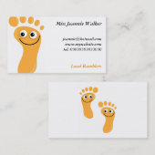 Glückliche orange Füße Visitenkarte (Vorne/Hinten)