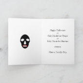 Glückliche Orange Halloweens O Dia de Las Brujas Karte (Innenseite)