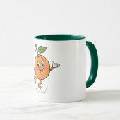 Glückliche Orange Ta Daa Tasse (VorderseiteRechts)