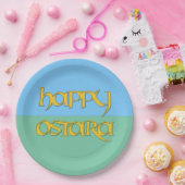 Glückliche Ostara PapierParty-Platte Pappteller (Party)