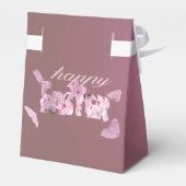 Glückliche Osterblüten und Schmetterlinge Geschenkschachtel (Rückseite)