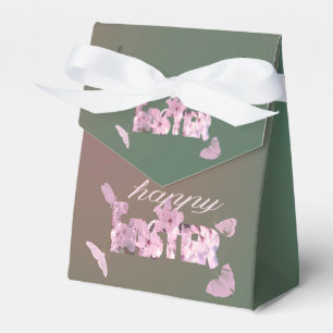 Glückliche Osterblüten und Schmetterlinge Geschenkschachtel