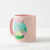 Glückliche Ostereier und Schmetterlinge Tasse (Vorderseite Links)