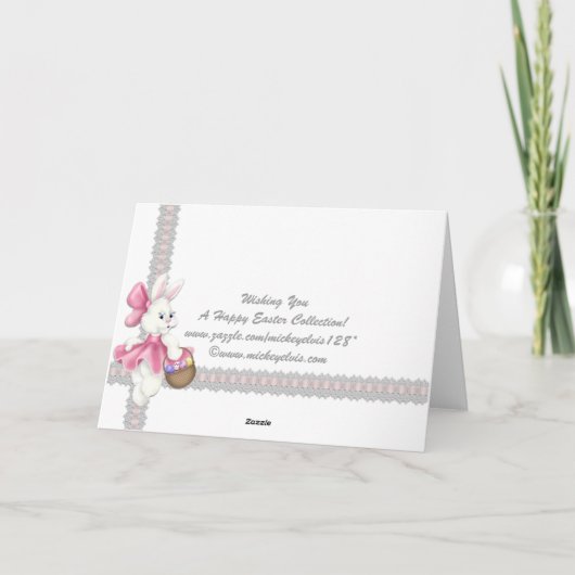 Glückliche Osterhasen-Karte Feiertagskarte (Rückseite)