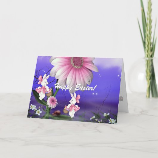 Glückliche Osterhasen-Karte Feiertagskarte (Vorderseite)