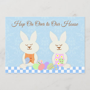Glückliche Osterhasen-Mittagessen-Einladung Einladung