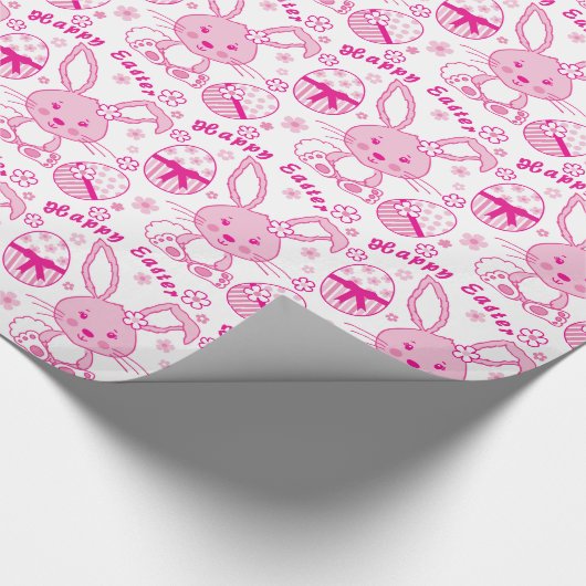 Glückliche Osterhasen- und Eiverpackung Geschenkpapier (Ecke)