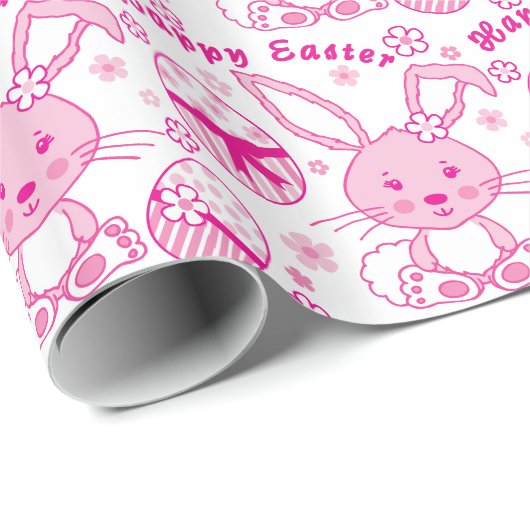 Glückliche Osterhasen- und Eiverpackung Geschenkpapier (Rolleneckpunkt)