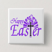 Glückliche Ostern-Blumen u. -kreuz